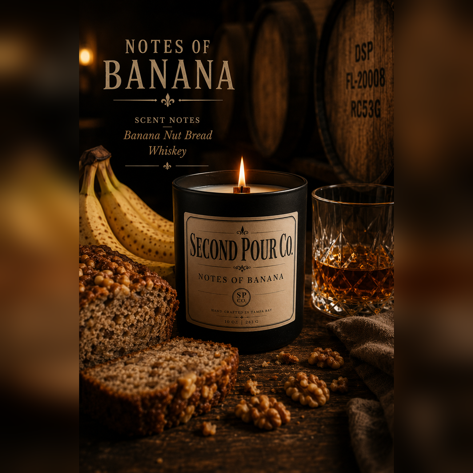 Notes of Banana scent by Second Pour Co.