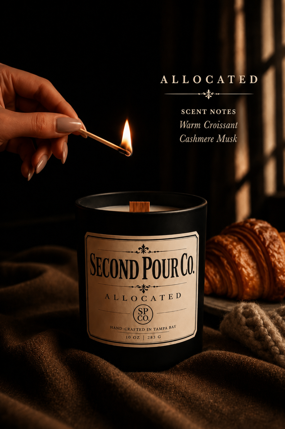 Allocated luxury candle by Second Pour Co.