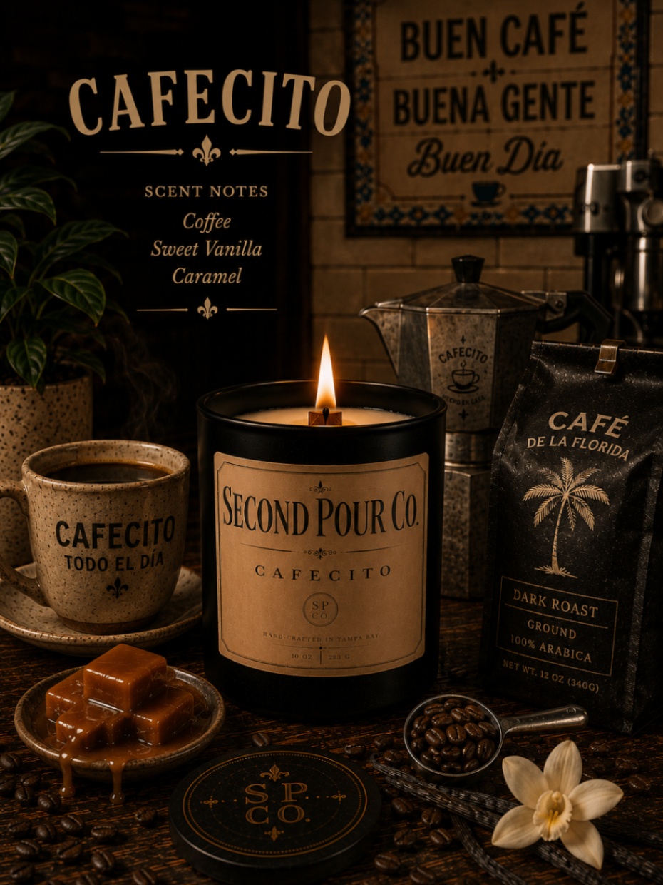 Cafecito luxury candle by Second Pour Co.
